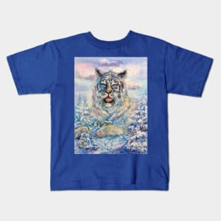 Blue tiger Kids T-Shirt